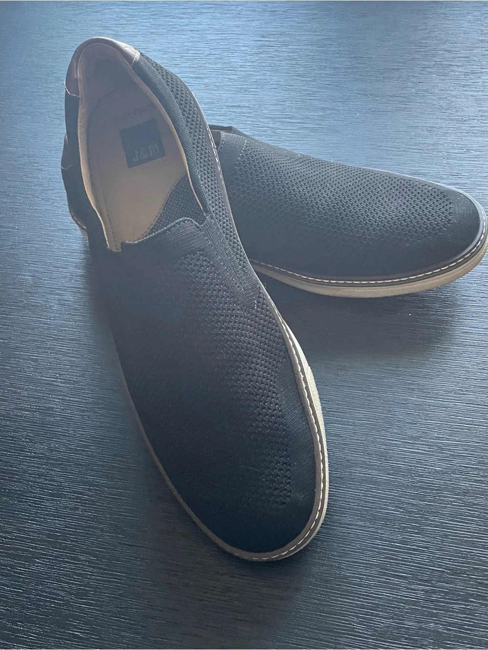 Johnston & Murphy Navy McGuffey 2 Perfed Slip-Ons Size 11.5